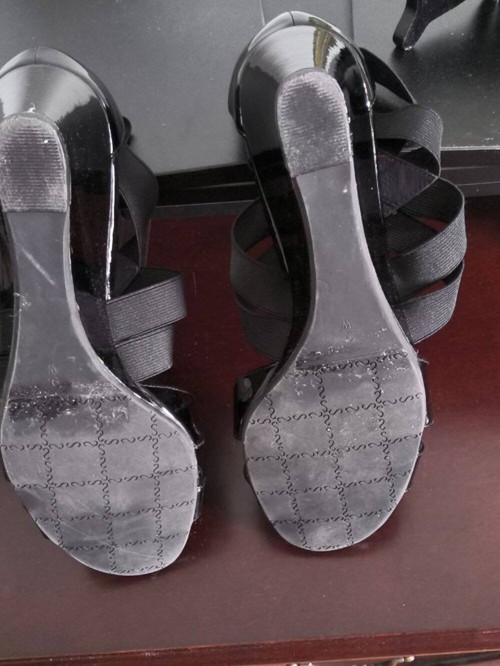 Vaneli Patent Wedge Heels. Size 9 wide - Picture 3 of 3